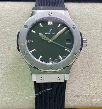 HB Factory Hublot Classic Fusion Rhonda Quartz Watch Black Dial 33mm-Knock off Hublot Watches